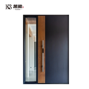 Custom Modern Luxury Entrance Aluminum Front Door with Glass for Villas
