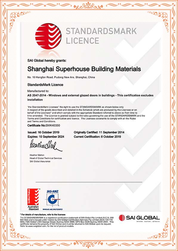 AS2047 SAI Global Certification Document