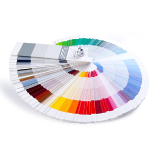Aluminum powder coating color palette samples