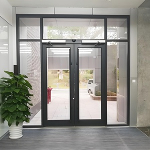 Outus Durable Aluminum Restaurant Entrance Doors with High Visibility Glass Panels