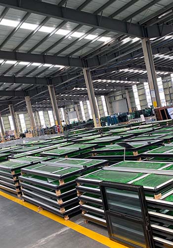 Commercial aluminum windows ready for export
