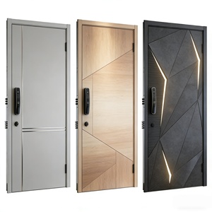 Modern Aluminum Security Double Entry Door Systems