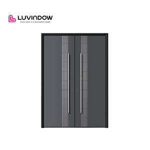 Premium Aluminum Large Main Entrance Doors Fire Prevent Security Entry Doors