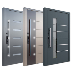 Security Steel Doors For House Front Metal Modern Exterior Security Steel Doors