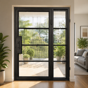 Steel & Aluminum Security Entry Door with Smart Lock