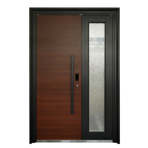Aluminum Security French Door-Waterproof Exterior Entry Door for Hotel Apartment Villa Use