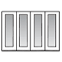 Bifold window line drawing