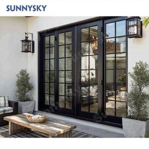 Commercial Exterior Aluminum Double Glazed French Swing Door