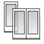 Full aluminum door range line drawing