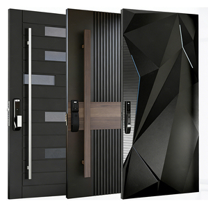 Modern Style Main Entrance Aluminum Entry Front Doors Bulletproof Security Door