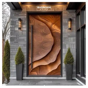 American Luxury Villa Carved Exterior Front Entry Modern Door