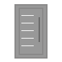 Aluminum entry door line drawing