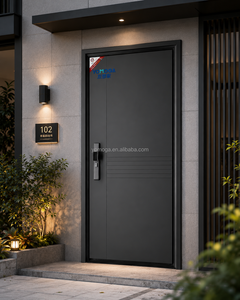 Modern Waterproof Soundproof Steel Pivot Front Entry Door Chinese Exterior Security Main Entrance Door for Apartment Hotel