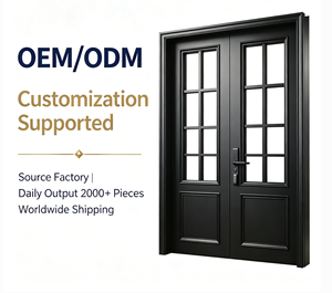 Luxury Custom Aluminum Front Entry Door With Smart Lock For Exterior Residential Use