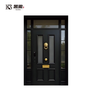 Customized Casement Aluminium Alloy Glass Door Exterior Security Entrance Steel Main Doors