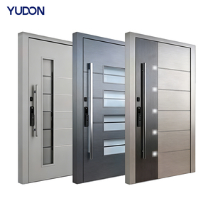 Luxury Pivot Entrance Door with Zinc Alloy Fireproof Armor