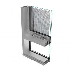 Technical Specs Diagram of Aluminum Awning Window
